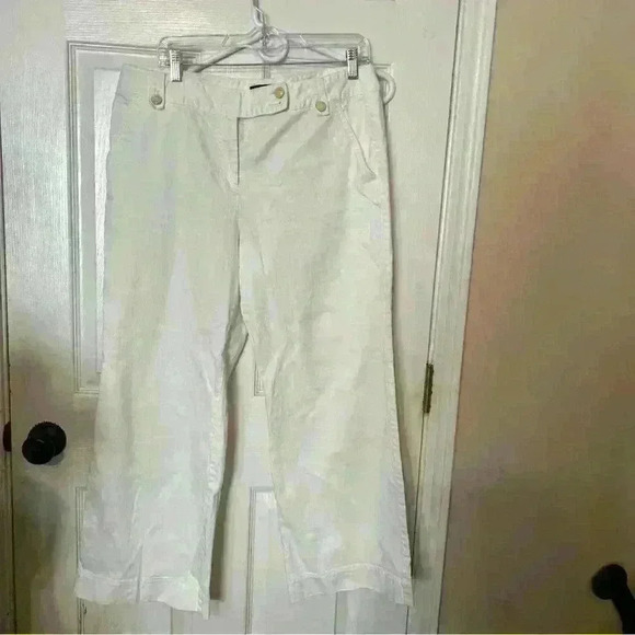Denim - Talbots 14P white flair denim jeans women’s